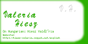 valeria hiesz business card